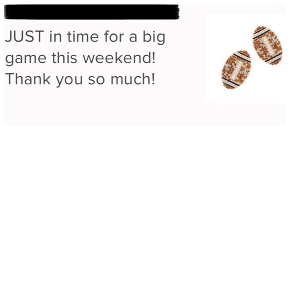 NIB BaubleBar Crystal Tailgate Football Earrings - Picture 6 of 6